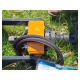 Wolverine Mini Post Auger Hydraulic Drive Unit and 12" Bit - Fits Mini Skid Steer