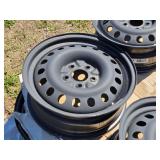 Lot of 4 Steel Car Rims - 17 Inch, Multi-fit (See description)
