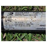 Dexter D40 Axle for Heavy Duty Applications HF = 73.00, SC = 57.00, Capacity = 4,000 lbs