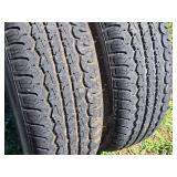 Pair of Used ST205/75R14 Tires with Alloy Rims