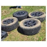 Set of 4 Supermax All-Terrain Tires and Rims 35x12.50R20LT off of a 2021 Dodge Ram 2500 - See All Pics