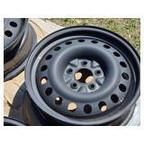 Lot of 4 Black Steel Car Rims 17x6.5 with 5-120 Bolt Pattern