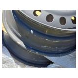 Lot of 4 Black Steel Car Rims 17x6.5 with 5-120 Bolt Pattern