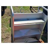 Used Double Basin Stainless Steel Sink with Aluminum Shelving Unit