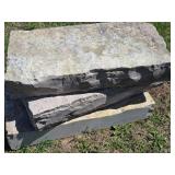 Set of 3 Large Natural Stone Slabs Approx 36x18x6 - heavy
