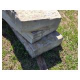Set of 3 Large Natural Stone Slabs Approx 36x18x6 - heavy