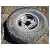 Lot of 4 rims, 2 with LT265/75R16 Tires