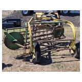 John Deere Model 894 Hay Rake Works - Needs New Bearing that Holds the Chain