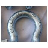 Lot of 5 WLL 6.5T 7/8 Alloy Steel Shackles