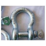 Lot of 5 WLL 4 3/4T, 3/4" Shackles