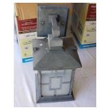 Pair of Exterior Wall Lanterns with Frosted Glass