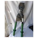 Greenlee 756 Ratchet Cable Cutter with Green Handles