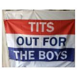 Tits Out for the Boys 3x5 Outdoor Flag