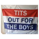 Tits Out for the Boys 3x5 Outdoor Flag