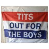 Tits Out for the Boys 3x5 Outdoor Flag