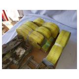 Lot of Heavy Duty Ratchet Tie Down Straps with Ratches