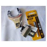 Sunex 30mm crowfoot wrench, Dewalt magnetic bit holder, Socket