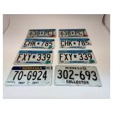 Lot of (8) License Plates