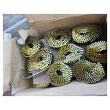 A  box of Anchor Roofing Nails ( 300 nails on each coil x 17 coils = 5100 Coils): New