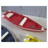 (FS) 3 Vintage Wood Model Row Boats...