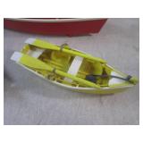 (FS) 3 Vintage Wood Model Row Boats...
