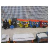 (BSB) Vintage Wind-Up Zig-Zag Train...