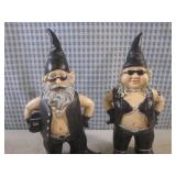 (CNTR) 2pc Biker Gnomes Couple Figu...