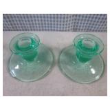 (FS) Pair of Vintage Green Uranium ...