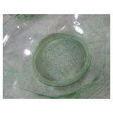 (FS) Set of 6 Vintage Etched Green ...