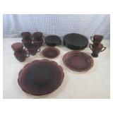 (A-3) Vintage Amethyst Glass Dishes...