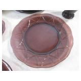 (A-3) Vintage Amethyst Glass Dishes...