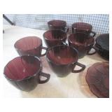 (A-3) Vintage Amethyst Glass Dishes...