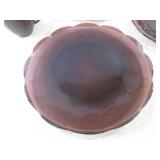 (A-3) Vintage Amethyst Glass Dishes...