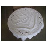 (EW4) Wood Table with Cloth Cover a...