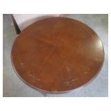 (EW4) Wood Table with Cloth Cover a...