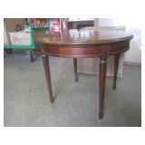 (EW4) Wood Table with Cloth Cover a...
