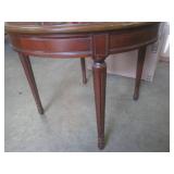 (EW4) Wood Table with Cloth Cover a...