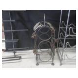 (G-1) 3 Metal Wine Bottle Racks/Hol...