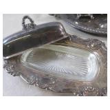 (BS) Silverplated Tray, Coffee Pot,...