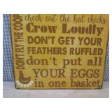 (EC1) Metal Chicken Coop Rules Sign...
