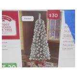 (F-3) 6 Foot Flocked Pine Christmas...