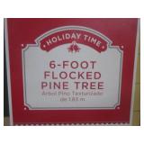 (F-3) 6 Foot Flocked Pine Christmas...
