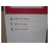 (F-3) 6 Foot Flocked Pine Christmas...