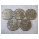 (FS) 5 - 2000 P Sacagawea $1 Coins...