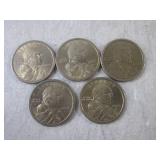 (FS) 5 - 2000 P Sacagawea $1 Coins...