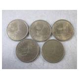 (FS) 5 - 2000 P Sacagawea $1 Coins...