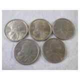 (FS) 5 - 2001 D Sacagawea $1 Coins...