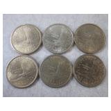 (FS) 6 - Assorted Sacagawea $1 Coin...
