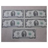 (CNTR) 5 Uncirculated Sequential US...
