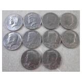 (CNTR) 10 Assorted Kennedy Half Dol...